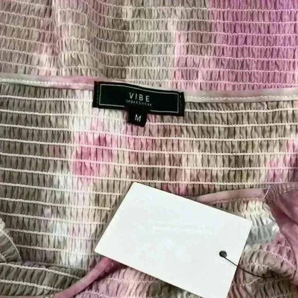 VIBE Pink Tie Dye Ruched Mini Dress Size M NWT - Picture 5 of 8